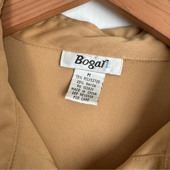 Bogari vintage button down polyester blend dress shirt size medium - Picture 3 of 6